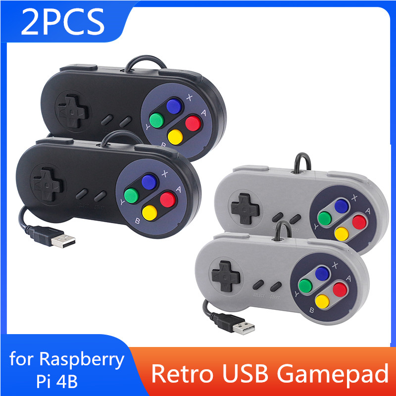 Retro Gaming Raspberry Pi 4 - 2PCs USB Gamepad Retro Gaming Joystick