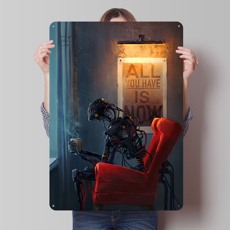 Retro Gaming Now - Now Nothing Metal Poster Customized Wall