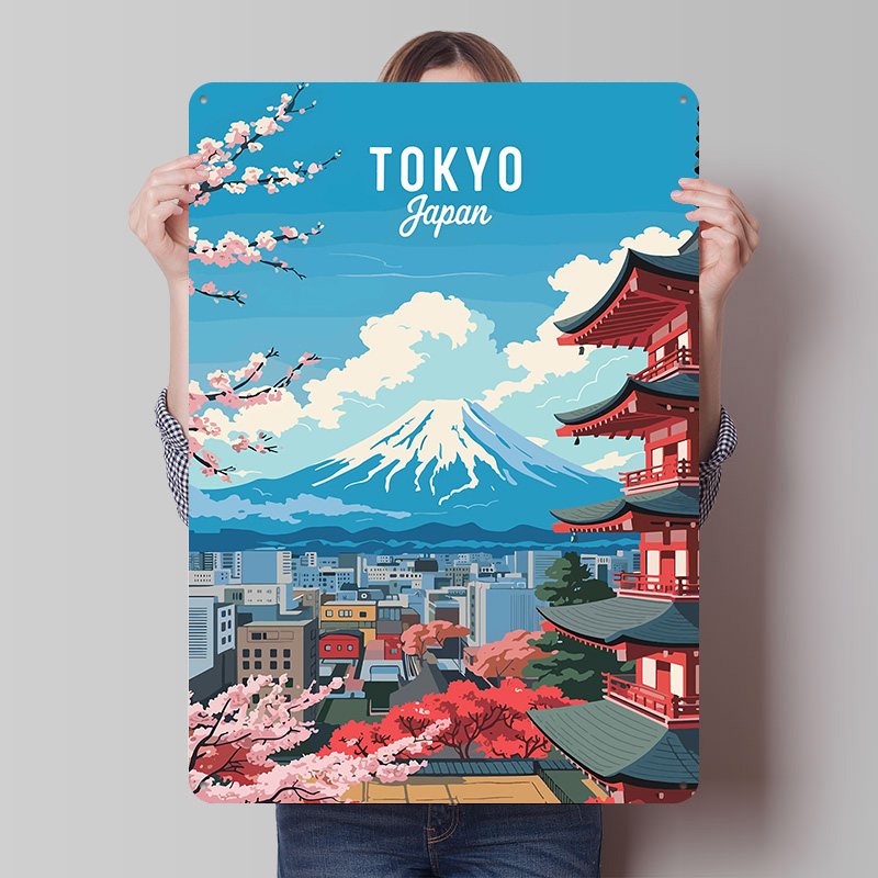 Retro Gaming Tokyo - Tokyo Japan Travel Tin Plaque Poster