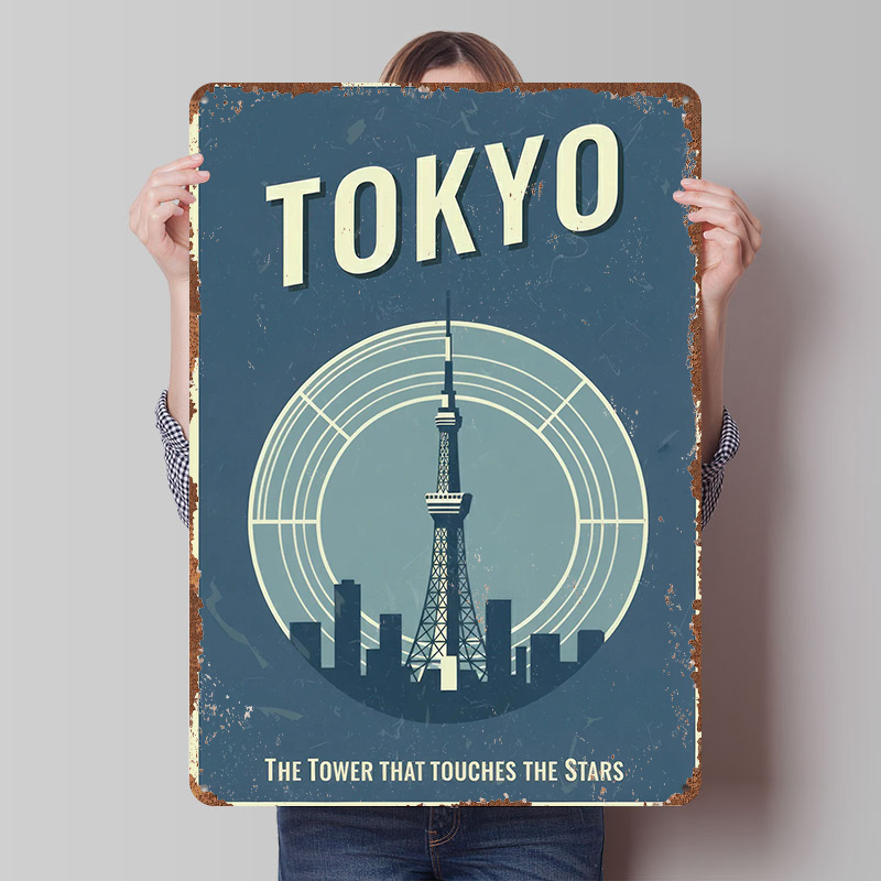 Retro Gaming Tokyo - Tokyo Tower Vintage Travel Printed Poster