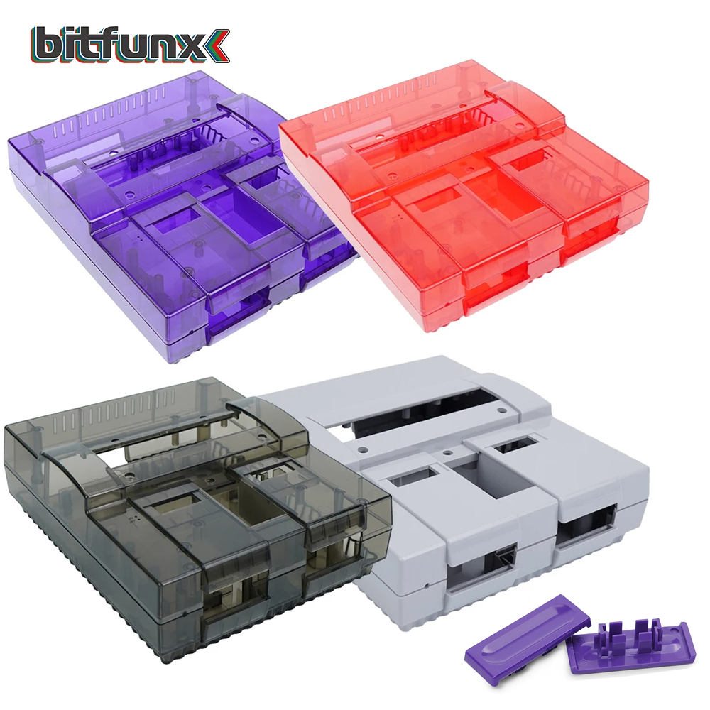 Retro Gaming Consoles - Bitfunx SNES Replacement Shell Transparent Case
