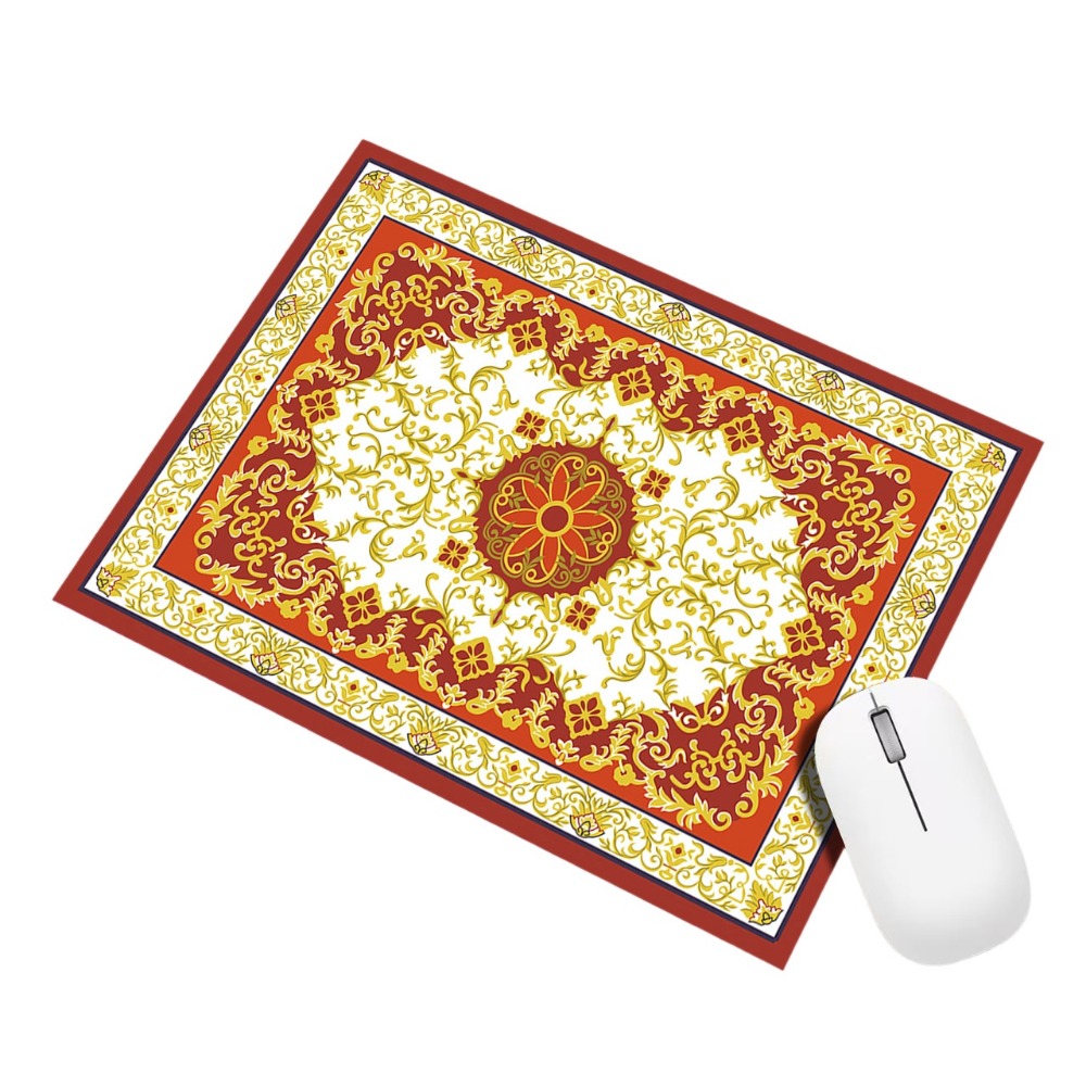 Retro Gaming Desk Setup - Multifunctional Bohemia Persian Mouse Pad Rubber