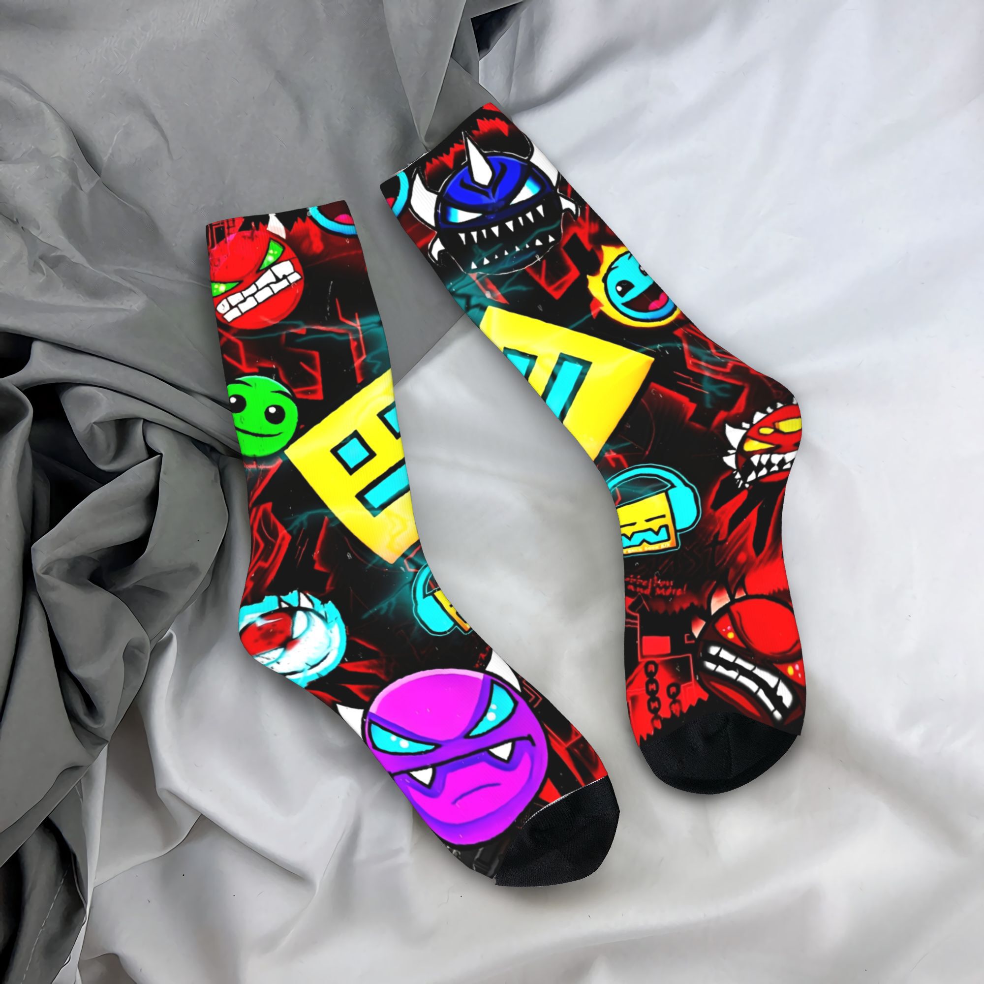 Retro Gaming Youtube - Geometry Gaming Dashed Stockings Unisex Men