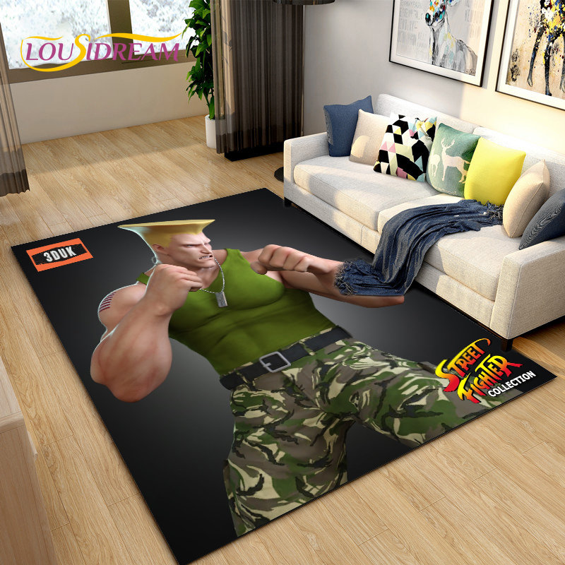 Retro Gaming Rug - Retro Game Gamer Street Fighter Area