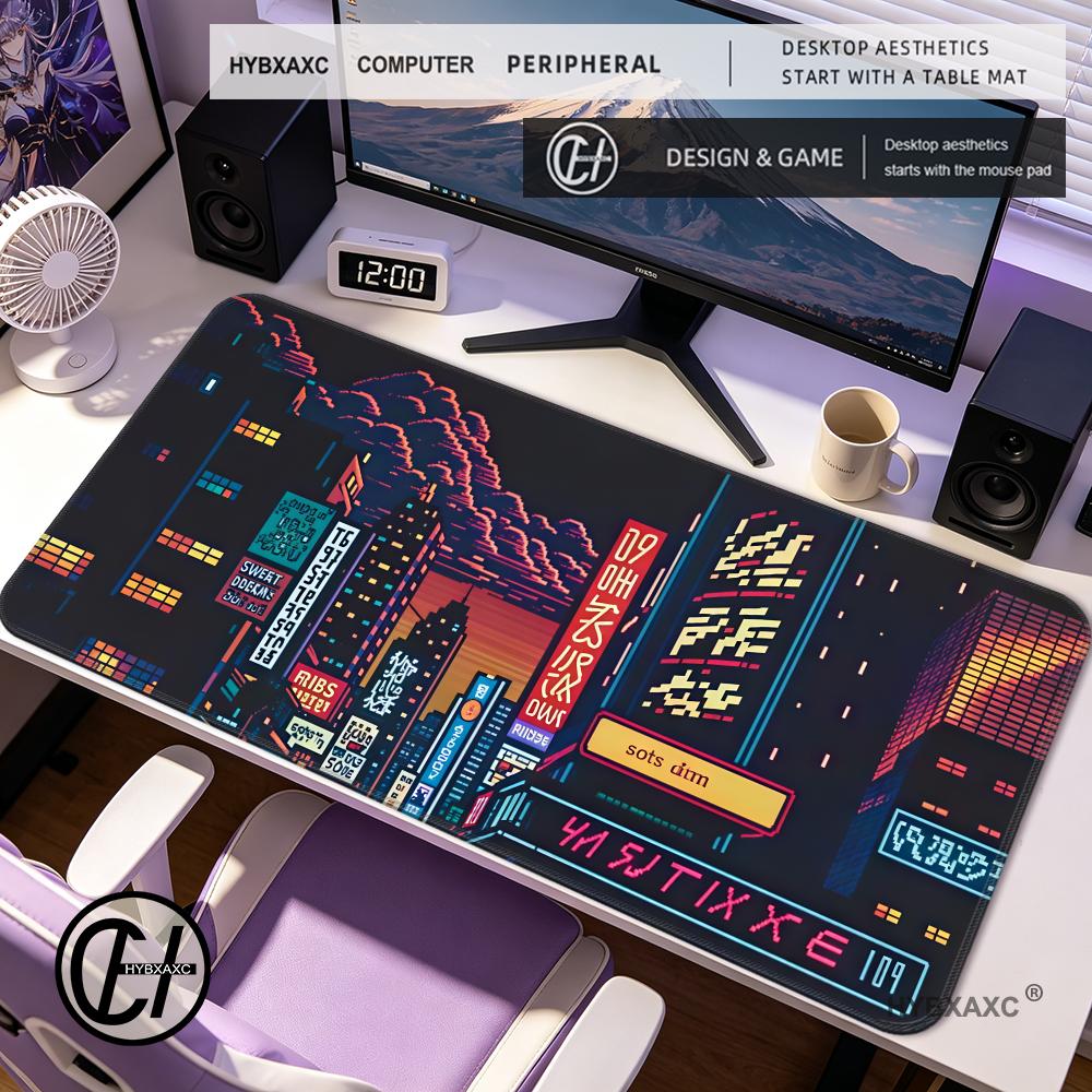 Retro Gaming Tokyo - HYBXAXC Retro Vaporwave HD Mousepad Neon