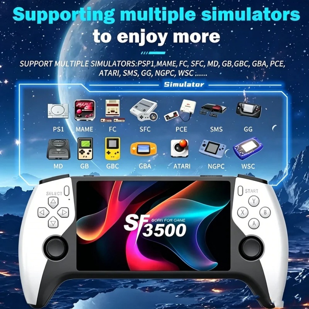 Retro Gaming Consoles - SF3500 5 inch Handheld Game Console