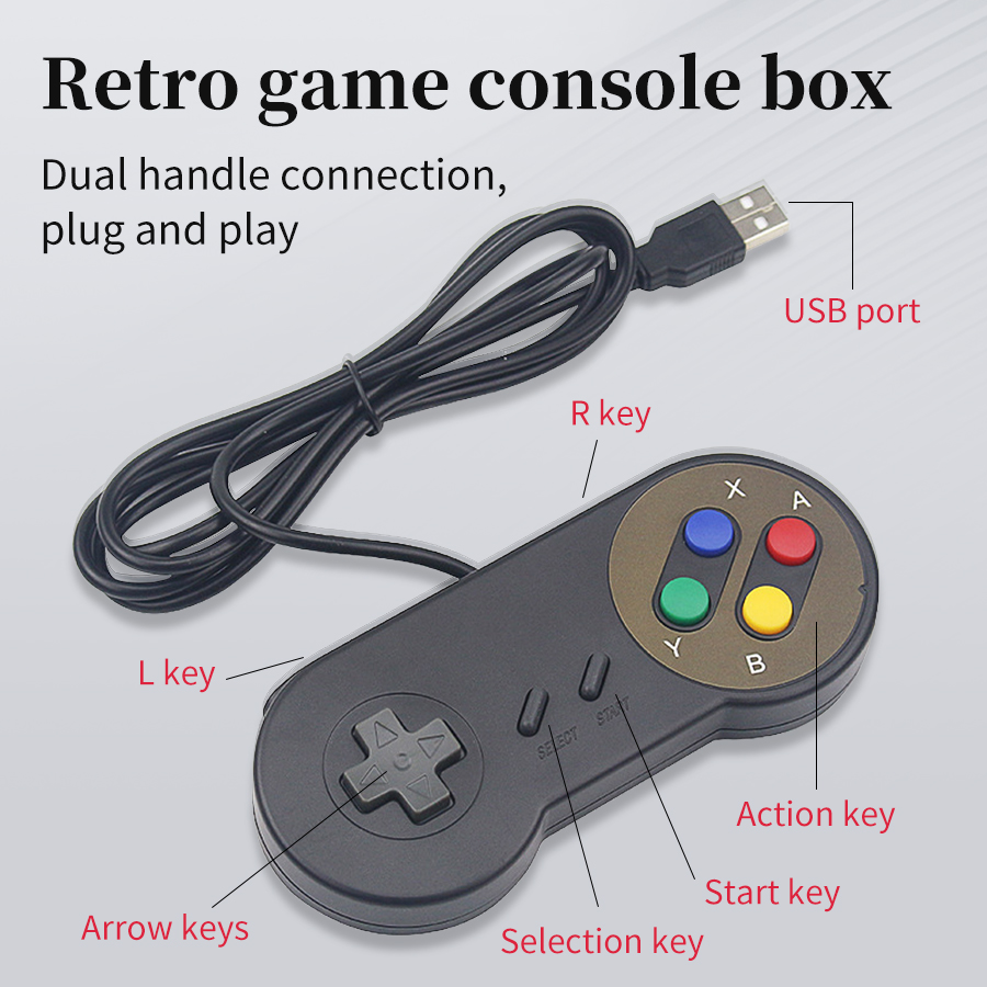 Retro Gaming Raspberry Pi 4 - Plug and Play USB Gamepad for