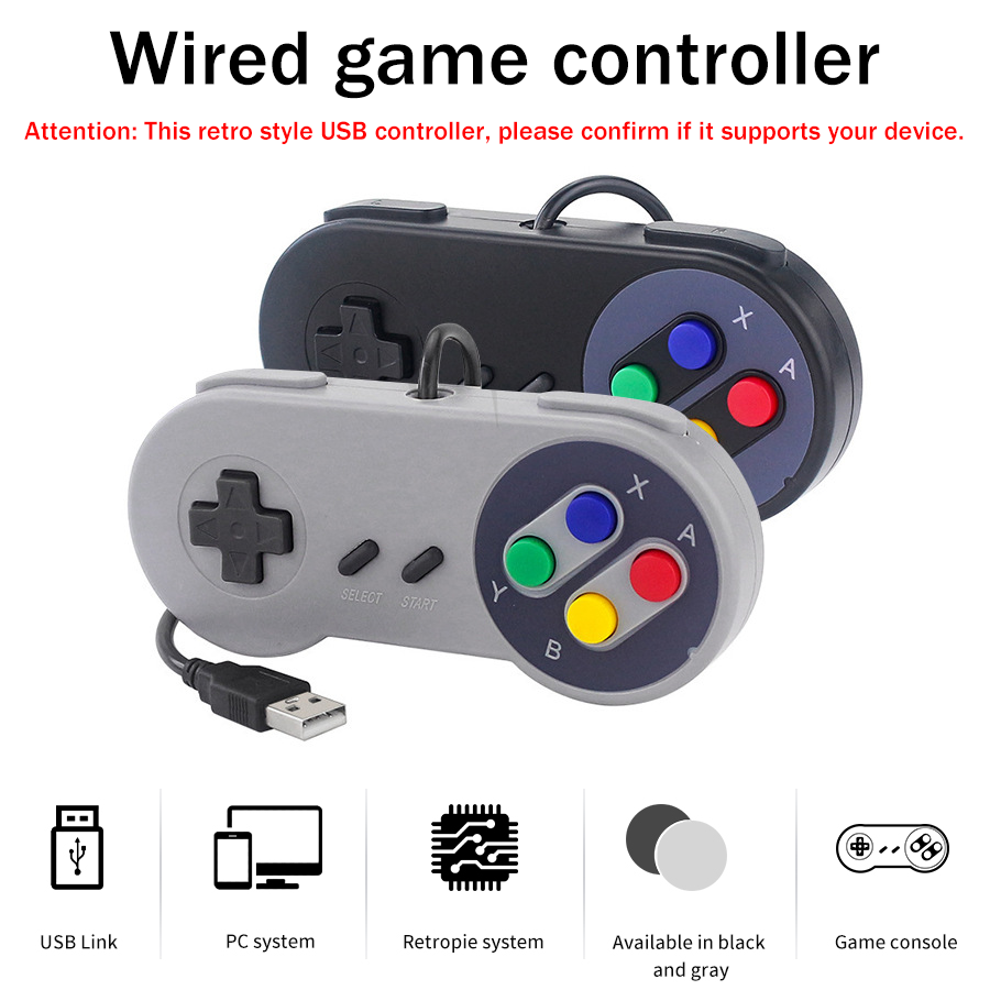 1-2 pcs SNES USB Controller Re - Retro Gaming Raspberry Pi 4 recension och pris