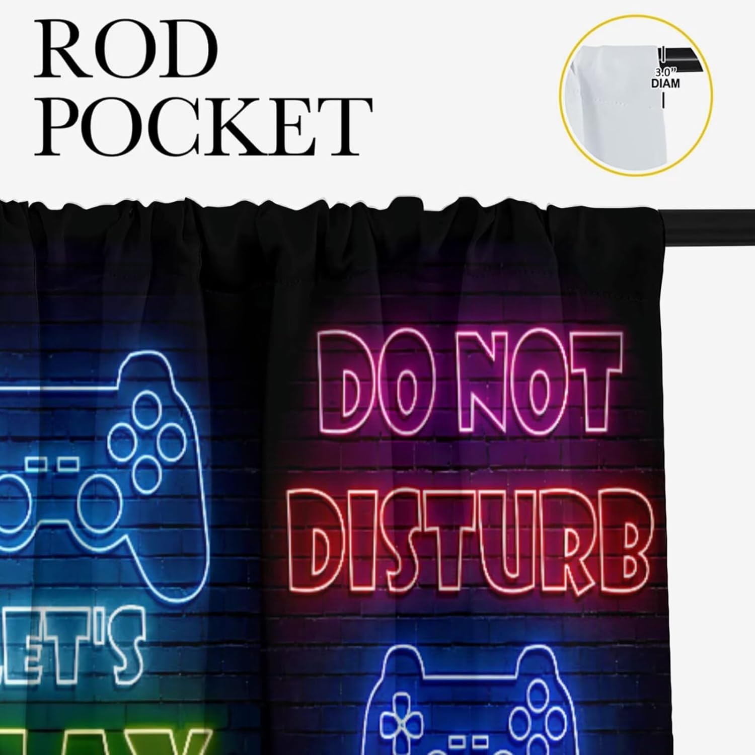 Gaming Gamer Curtain Curtains  - Retro Gaming Youtube recension och pris