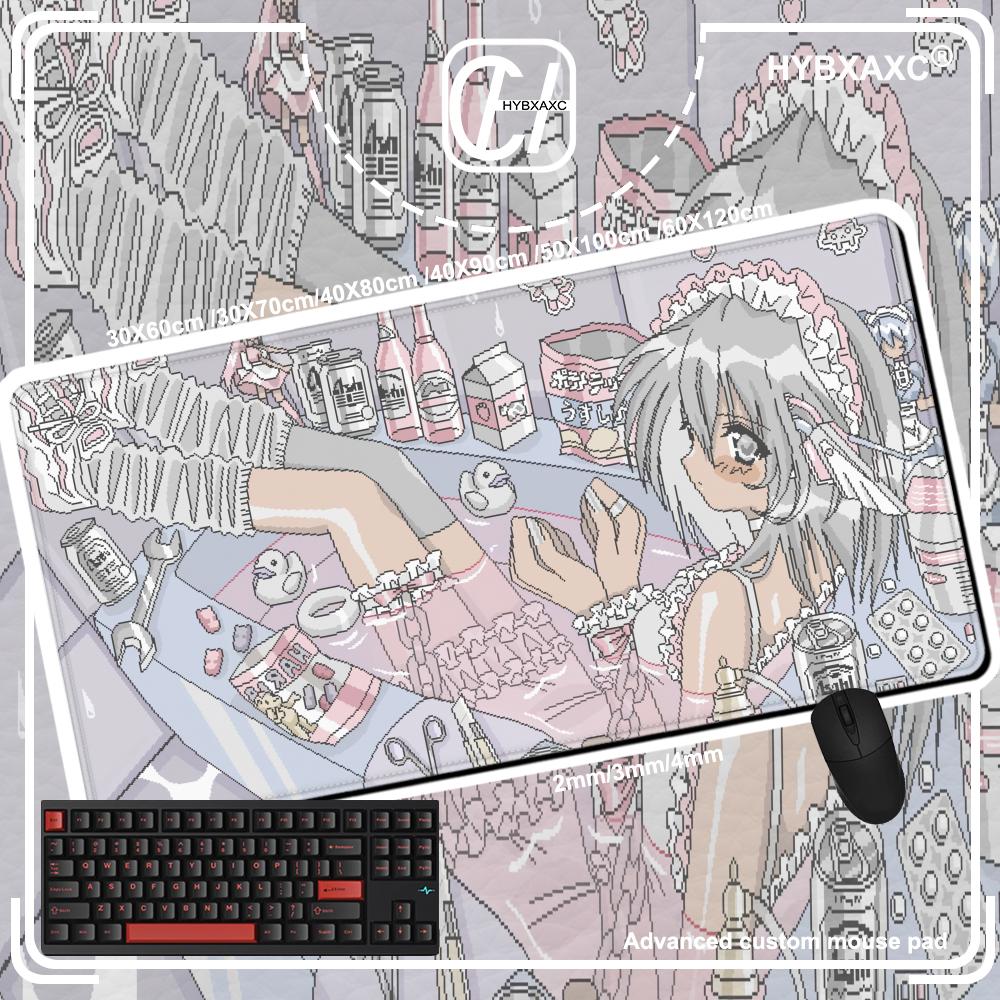 Pixel Art Anime Girl Mouse Pad - Retro Gaming Desk Setup recension och pris