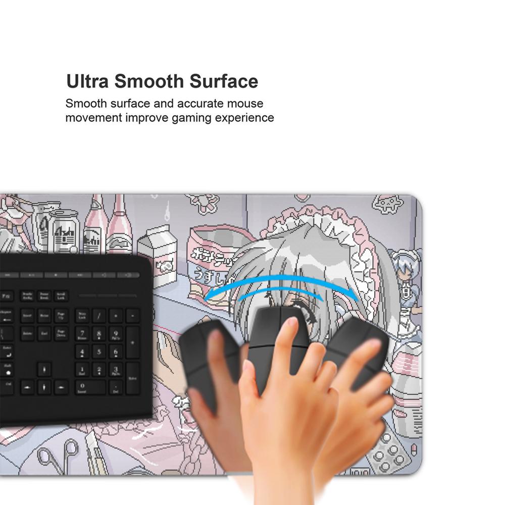 Pixel Art Anime Girl Mouse Pad - Retro Gaming Desk Setup recension och pris