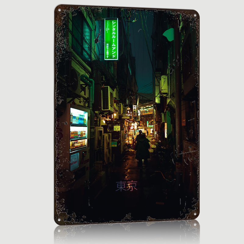 Tokyo Backstreet With Text Pri - Retro Gaming Tokyo recension och pris