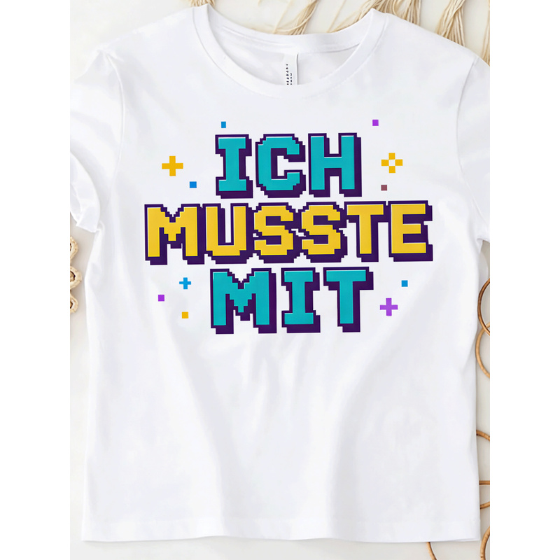 Ich Musste Mit German Meme T-S - Retro Gaming Font recension och pris