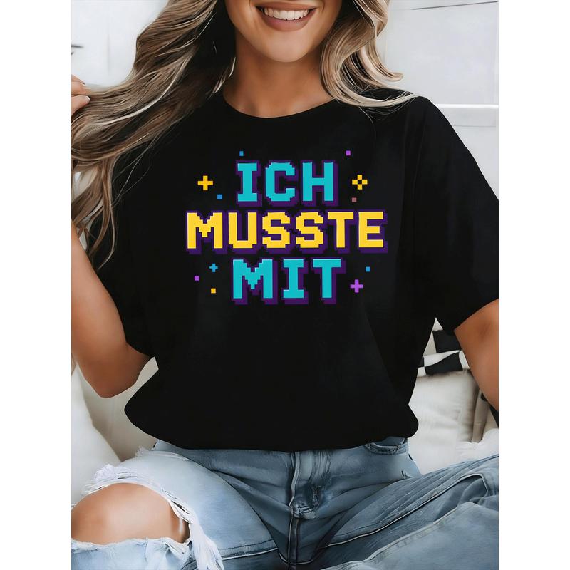 Ich Musste Mit German Meme T-S - Retro Gaming Font recension och pris