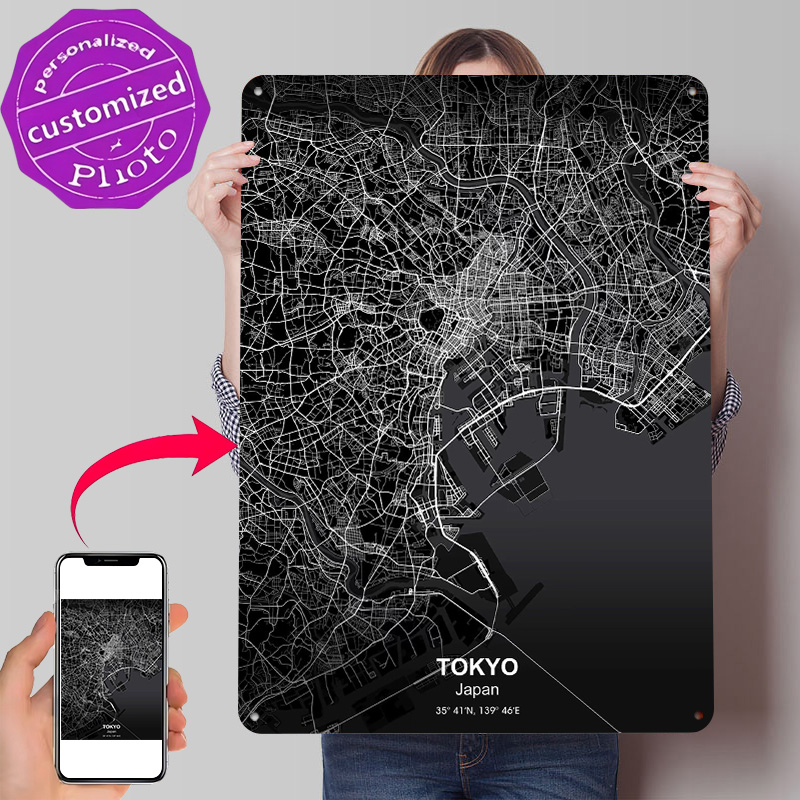 Tokyo City Map 3D Printed Text - Retro Gaming Tokyo recension och pris