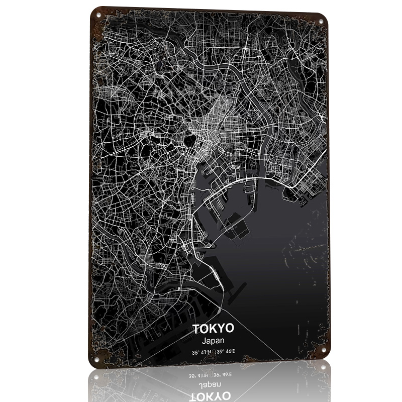 Tokyo City Map 3D Printed Text - Retro Gaming Tokyo recension och pris