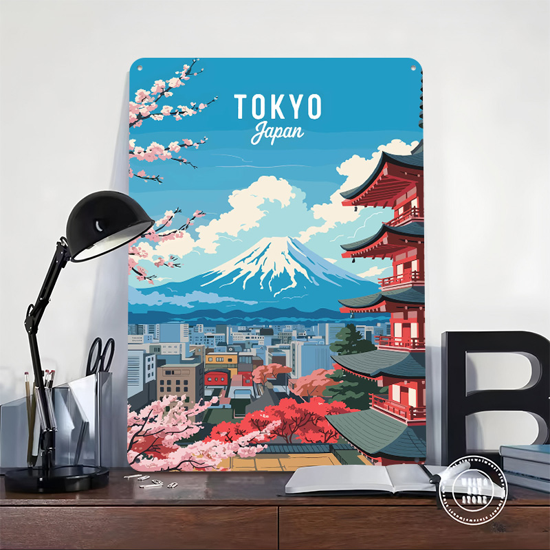 Tokyo Japan Travel Tin Plaque  - Retro Gaming Tokyo recension och pris