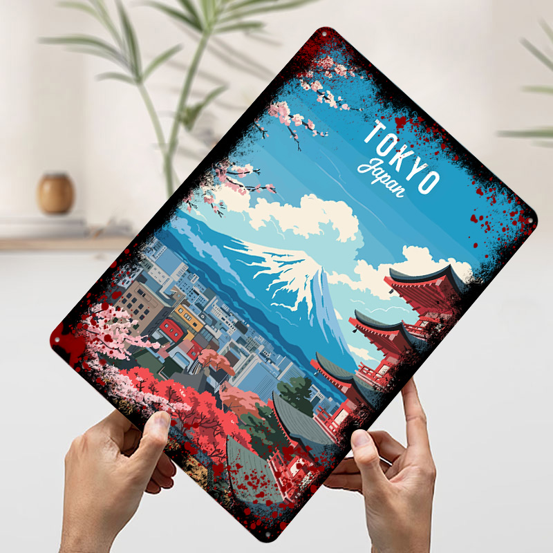 Tokyo Japan Travel Tin Plaque  - Retro Gaming Tokyo recension och pris