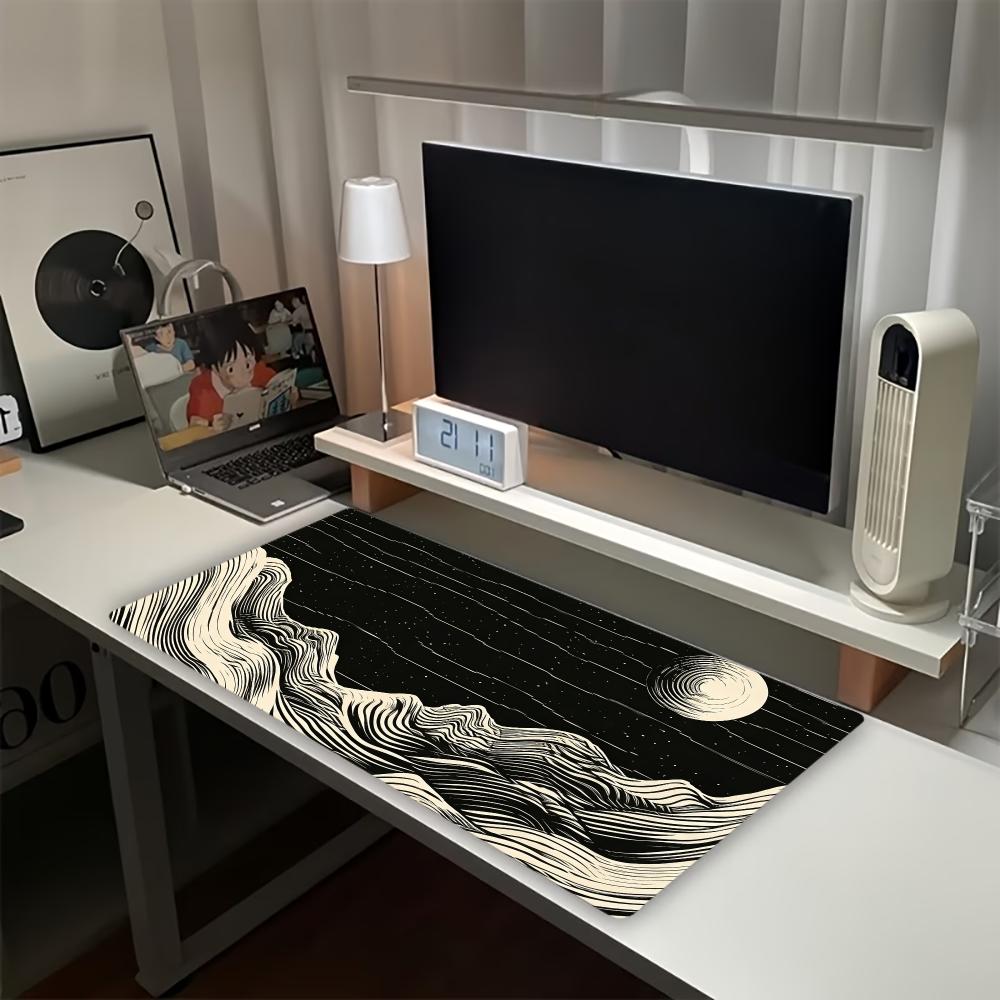 Vintage Wave Mountain Moon Lar - Retro Gaming Desk Setup recension och pris