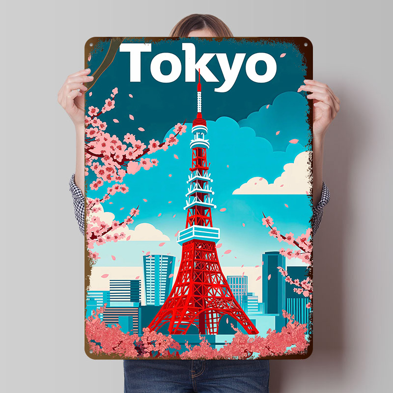 Tokyo Travel Tinplate Poster C - Retro Gaming Tokyo recension och pris
