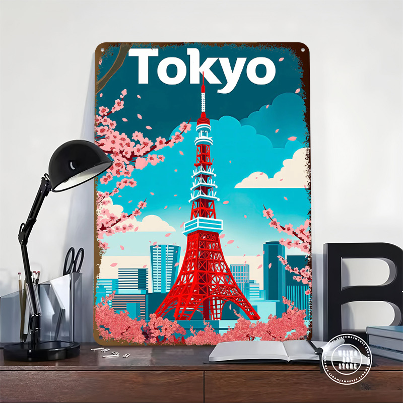 Tokyo Travel Tinplate Poster C - Retro Gaming Tokyo recension och pris