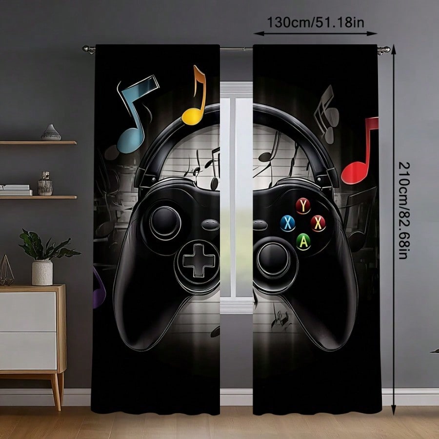 2pcs Retro Gaming Room Curtain - Retro Gaming Youtube recension och pris